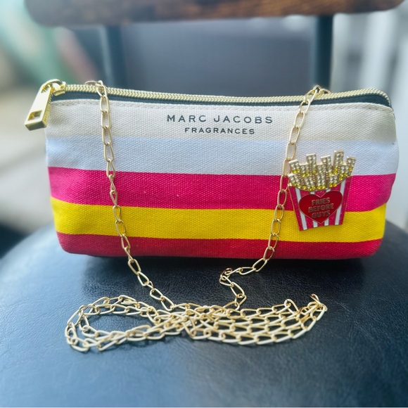 Marc Jacobs Pink and Yellow Clutch with Gold Chain - Picture 1 of 4